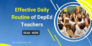 Daily Routine of DepEd Teachers