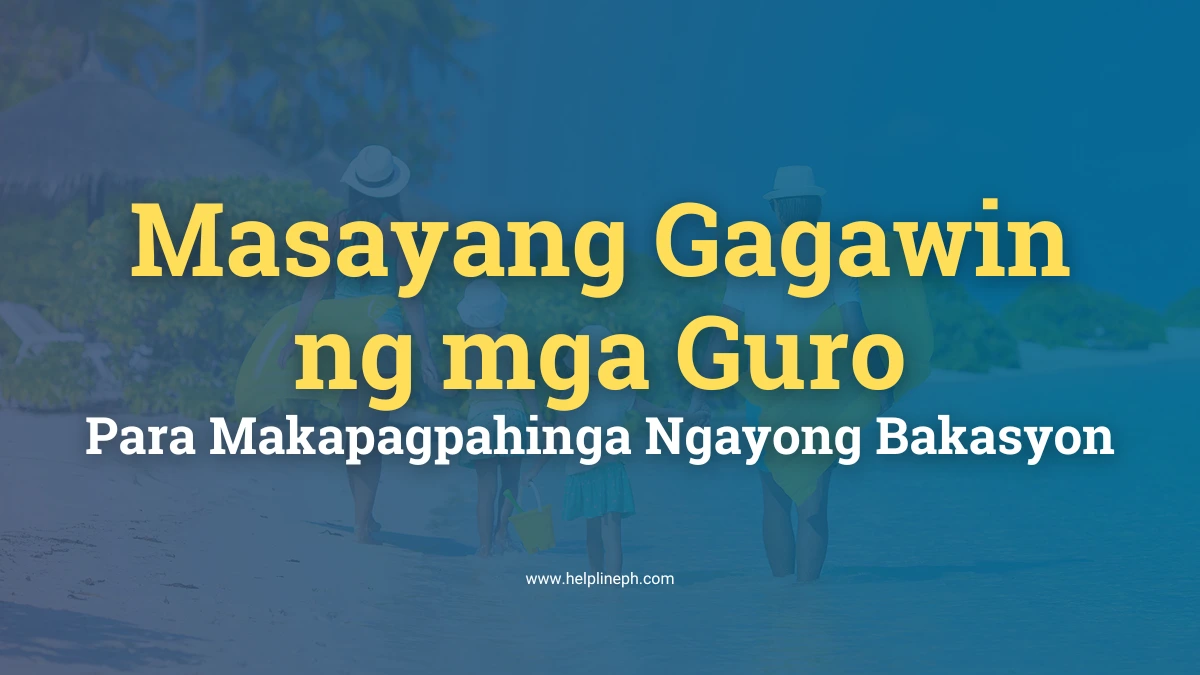 Guro na nagbabakasyon sa tabing-dagat kasama ang pamilya
