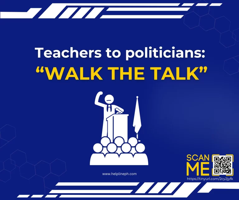 Teachers to politicians: “WALK THE TALK”