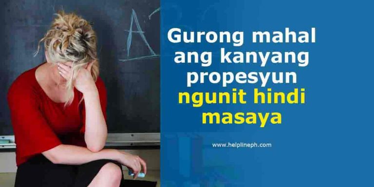 mahal ang kanyang propesyun ngunit hindi masaya
