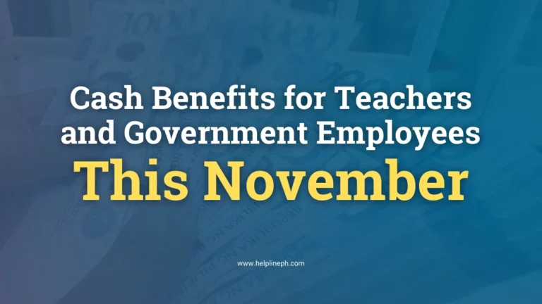 Cash benefits for teachers and government employees this November 2024