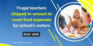 Frugal teachers chipped-in amount