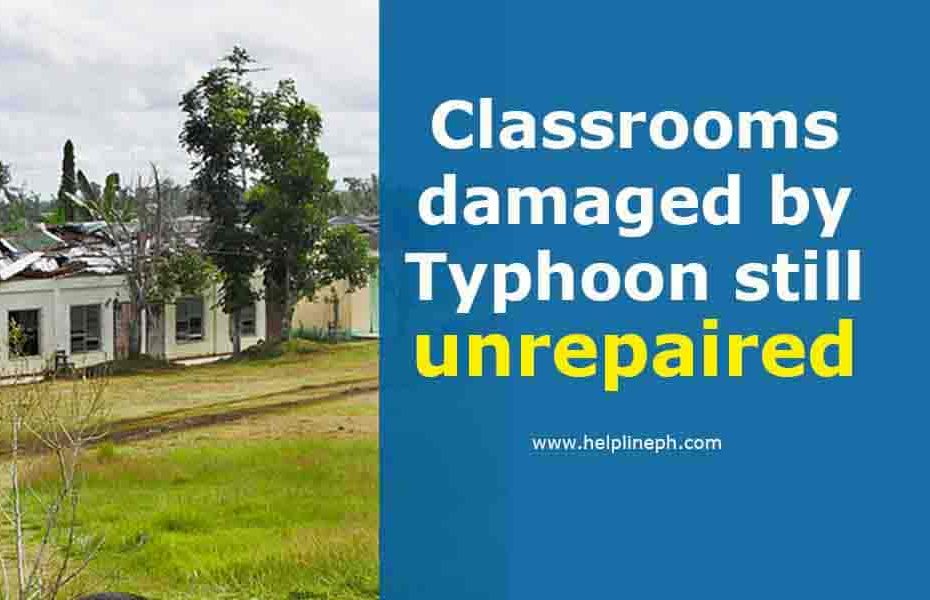 Classrooms damaged by Typhoon