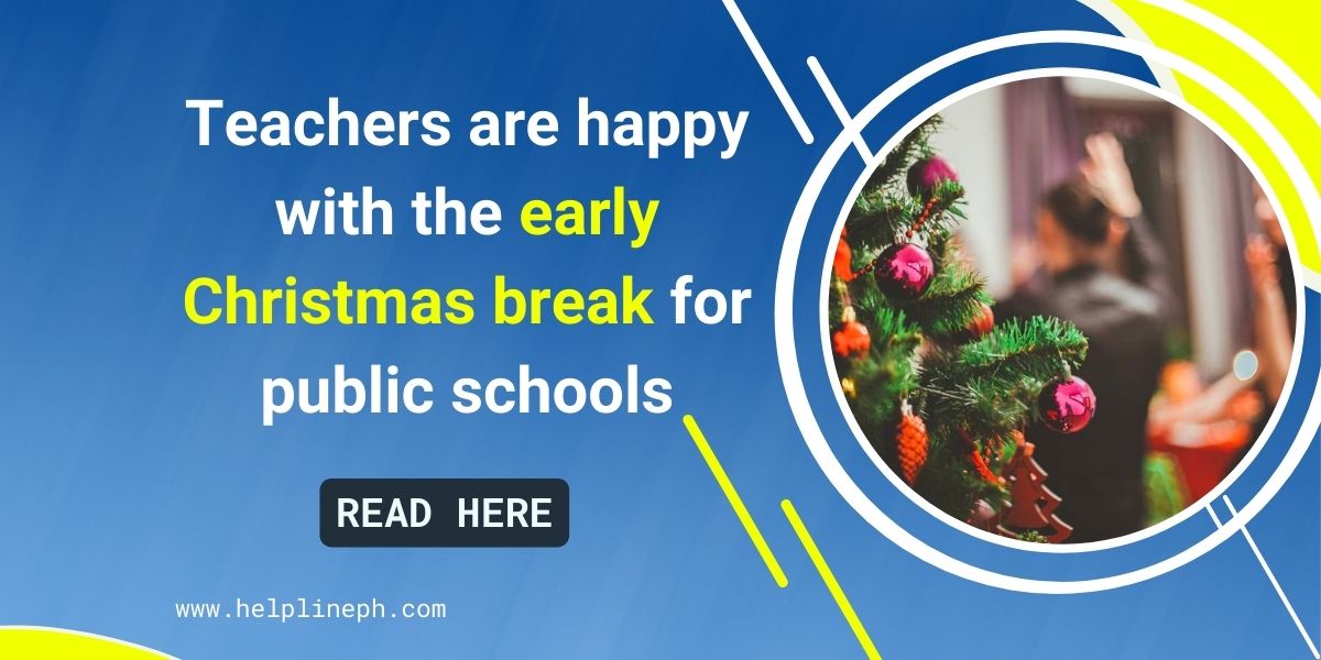 Teachers are happy with the early Christmas break for public schools