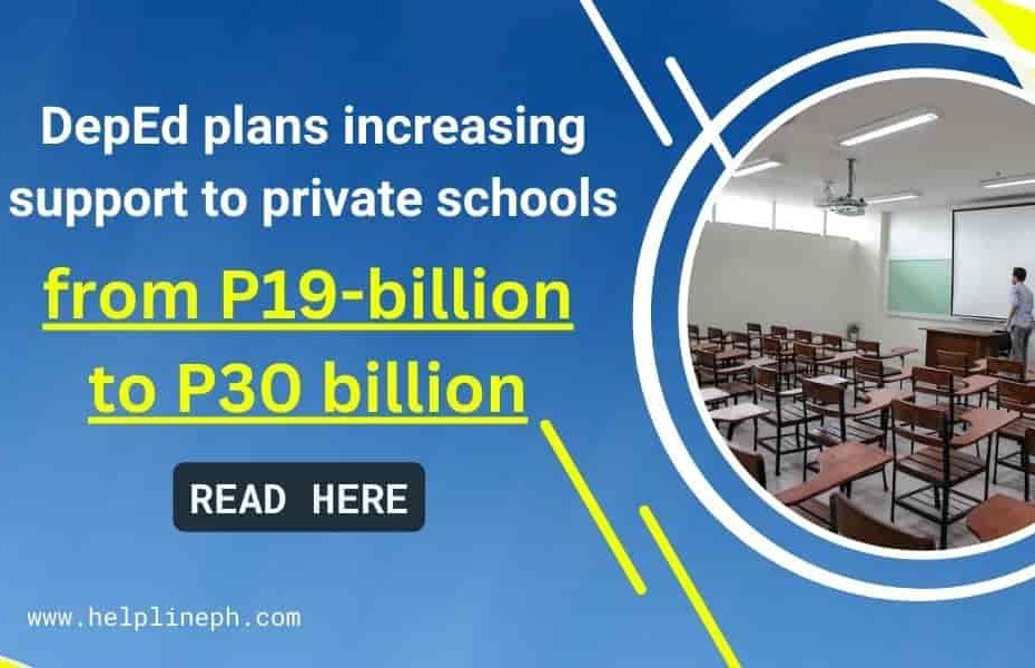 DepEd plans increasing support to private schools
