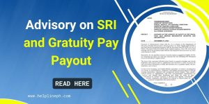 SRI and Gratuity Pay Payout