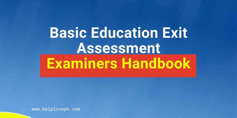 Basic Education Exit Assessment Examiners Handbook