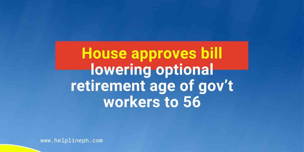 House approves bill lowering optional retirement age of gov’t workers