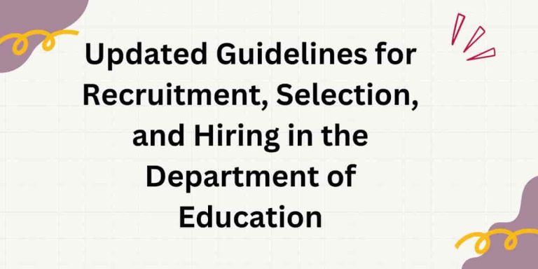 2023 New Recruitment, Selection, And Hiring Guidelines In DepEd ...