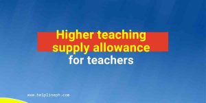 Higher teaching supply allowance