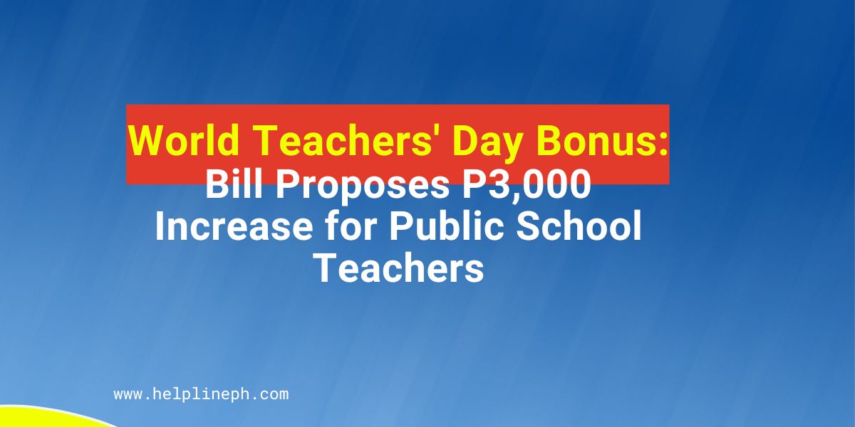 World Teachers' Day Bonus Bill Proposes P3,000 Increase for Public