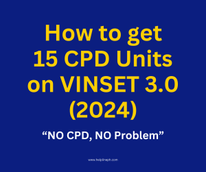 How to get 15 CPD Units on VINSET 3.0
