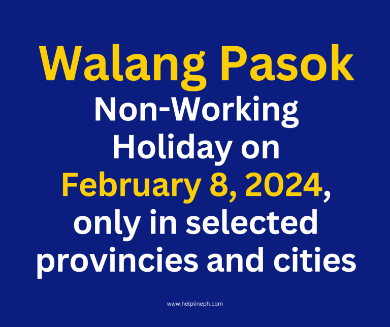 Non-Working Holiday on February 8 2024
