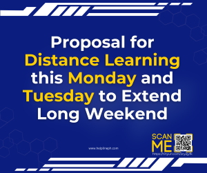 Proposal for Distance Learning this Monday and Tuesday