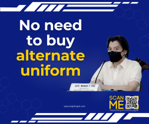No need to buy alternate uniform