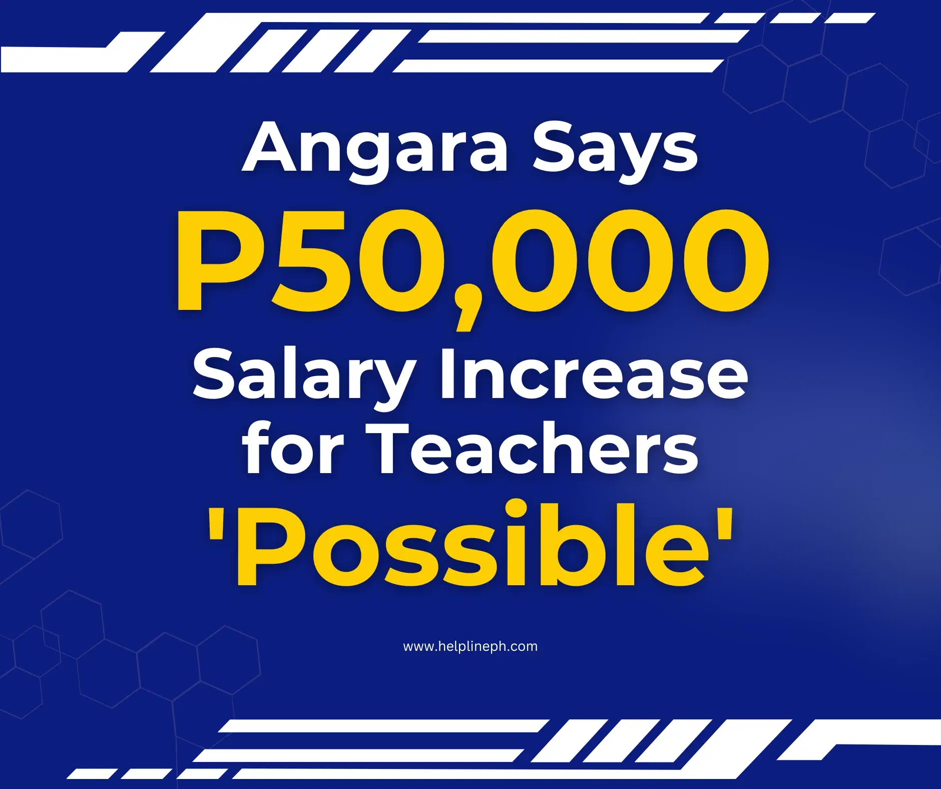 Angara Says 50k Salary Increase for Teachers 'Possible' Helpline PH