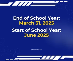 DepEd School Year Schedule