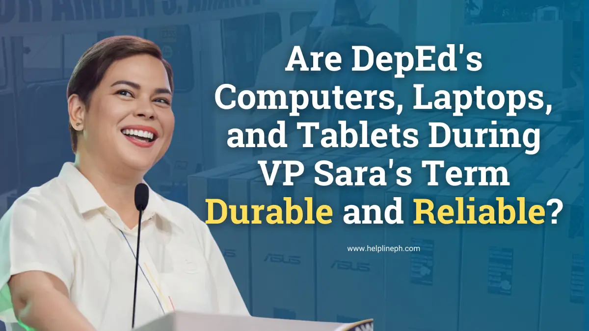 VP Sara Duterte improving DepEd computers, laptops, and tablets durability