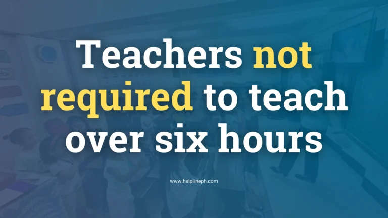 Teachers and students in a classroom discussing the DepEd six-hour teaching policy and its impact on educators.