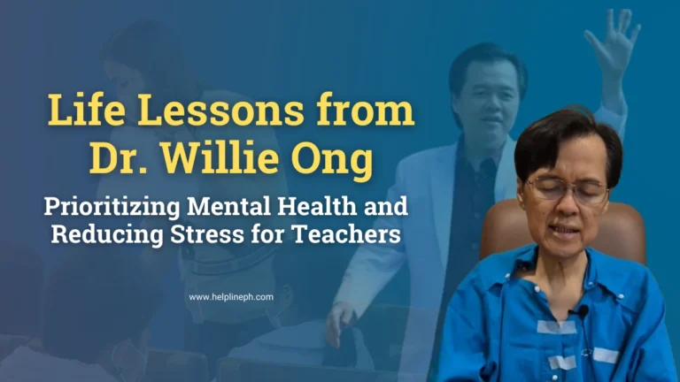 Dr. Willie Ong shares mental health tips for teachers on HelplinePH websi