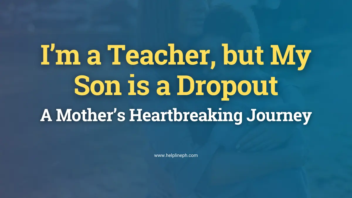 Mother hugging her son, reflecting her emotional story as a teacher with a dropout child.