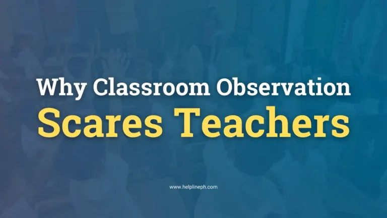 Teacher conducting a classroom observation demonstration in front of students