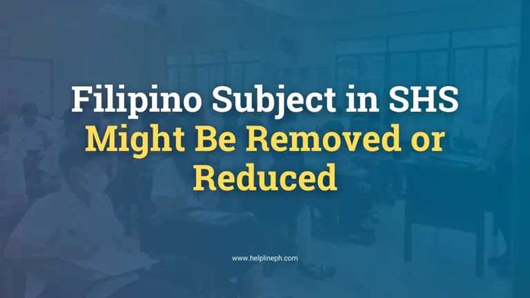 Senior high school students discussing the possible removal or reduction of the Filipino subject in SHS