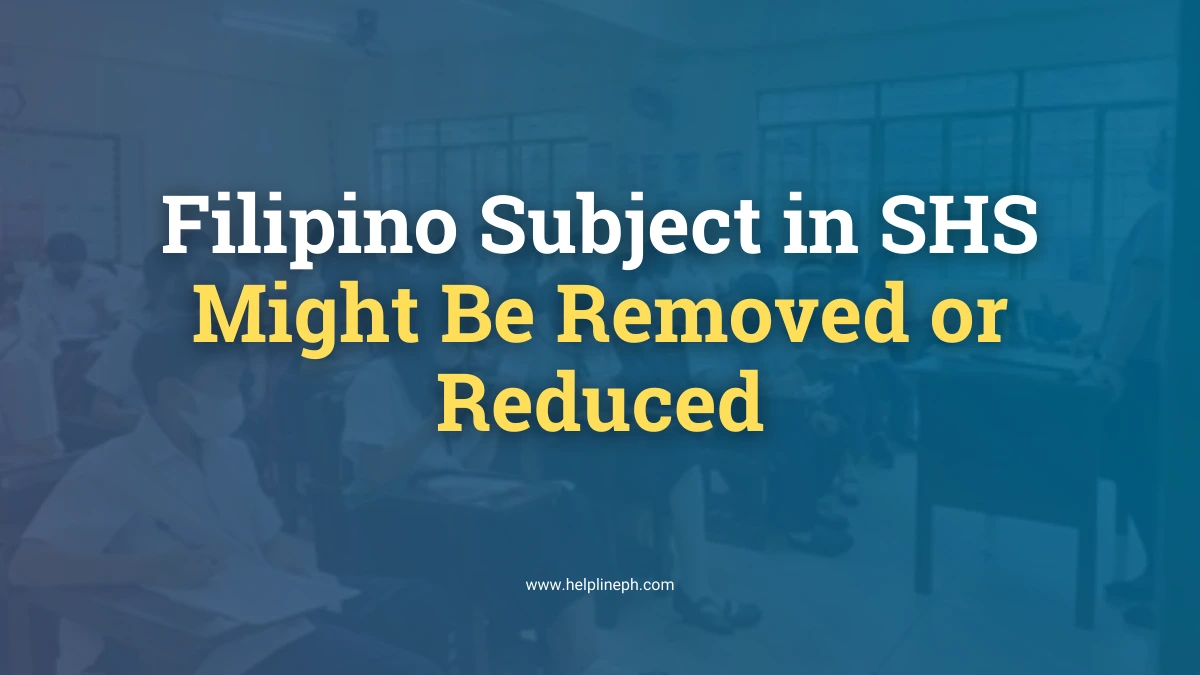 Senior high school students discussing the possible removal or reduction of the Filipino subject in SHS