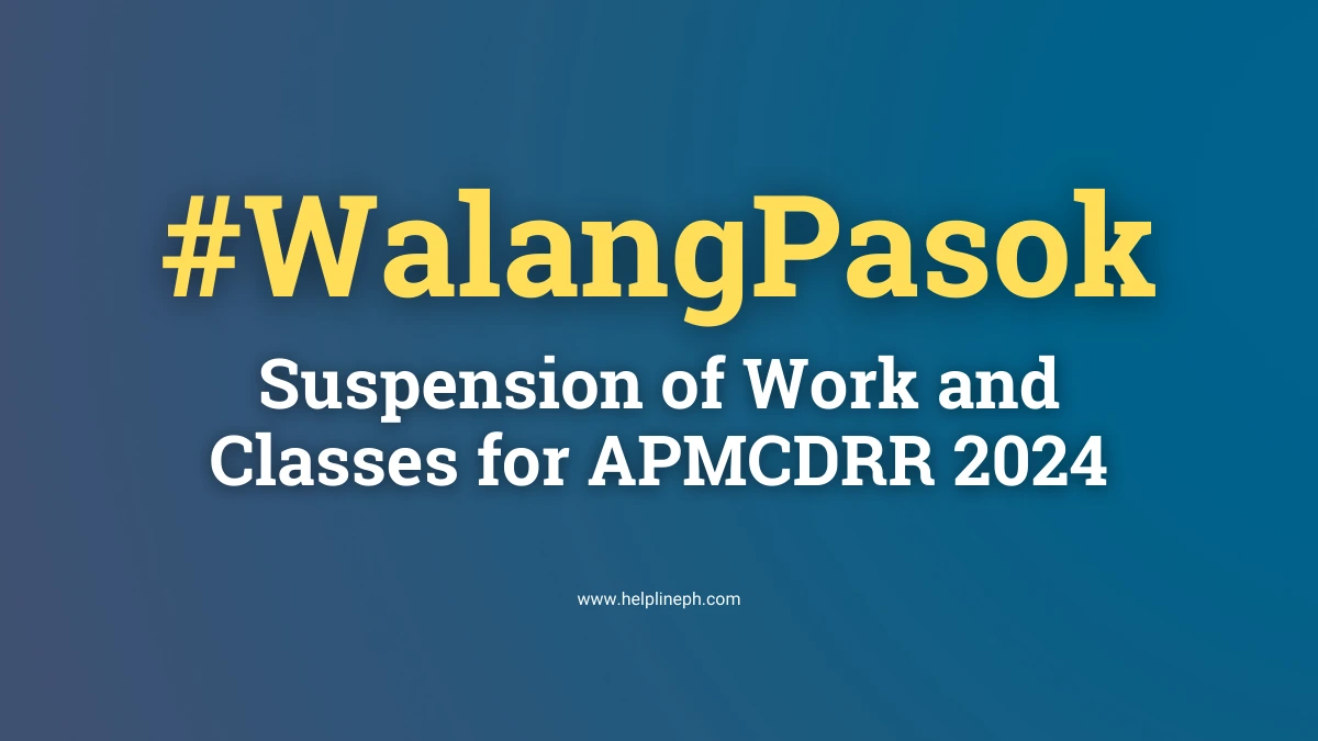Memorandum Circular No. 66 work and class suspension for APMCDRR 2024 in Manila