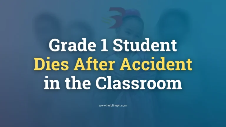 Tragic loss as Grade 1 student dies after an accident in the classroom at a school in Davao Oriental