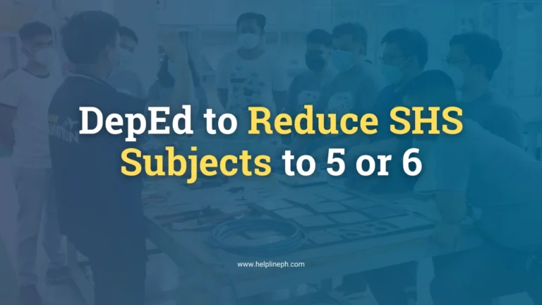 Senior High School students participating in work immersion, highlighting DepEd’s plan to reduce SHS subjects to 5 or 6