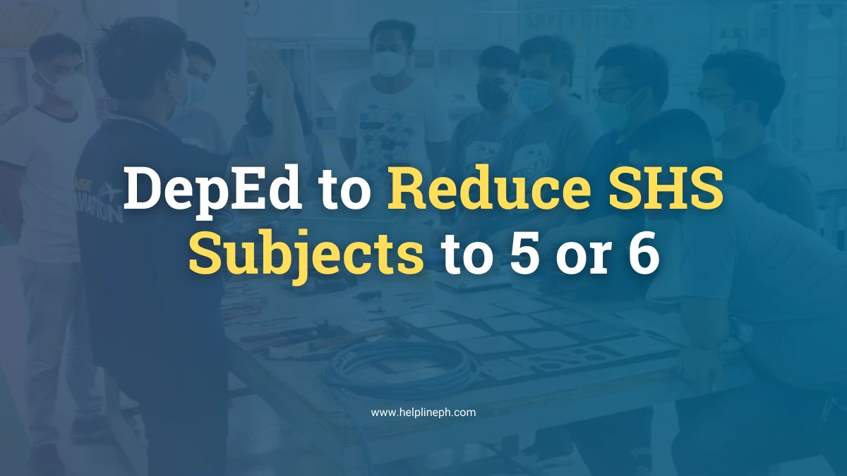 Senior High School students participating in work immersion, highlighting DepEd’s plan to reduce SHS subjects to 5 or 6