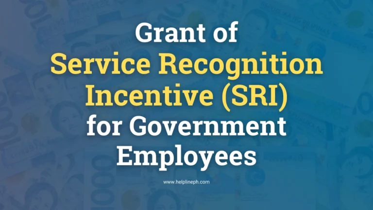 Service Recognition Incentive (SRI)
