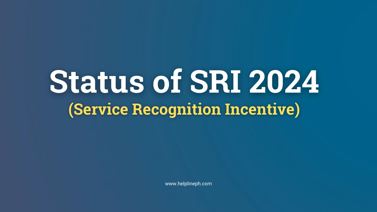 Status of SRI 2024 as of December 12, 2024, featured on HelplinePH