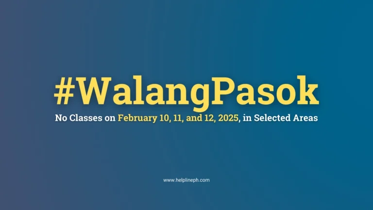 Walang Pasok February 10-12, 2025 – No Classes and Work in Selected Areas due to Local Holidays and Chinese New Year.