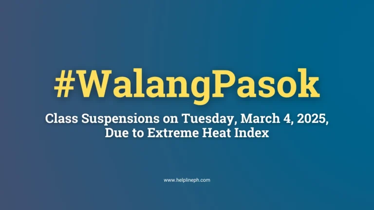 Class suspensions on March 4, 2025, due to extreme heat index as PAGASA warns of dangerous temperatures in Metro Manila and other areas.