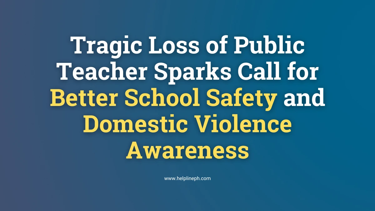 Public teacher in Las Piñas attacked by husband inside faculty room, highlighting the need for school safety and domestic violence awareness.