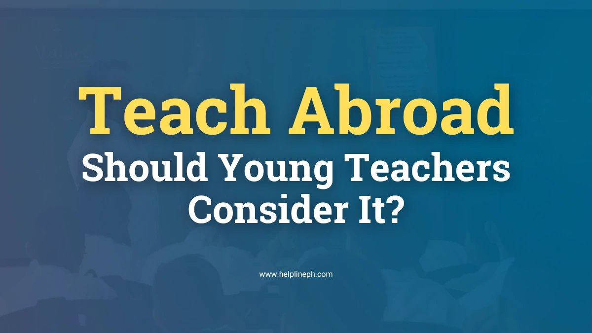 Young Filipino teacher teaching in a classroom — teach abroad guide on helplineph.com