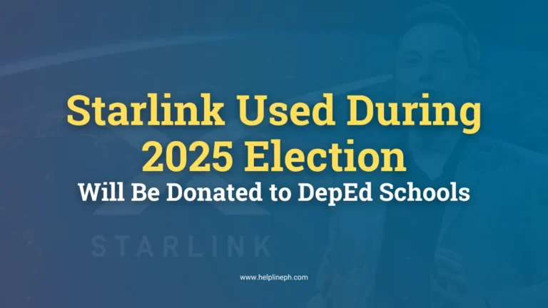 Elon Musk with Starlink logo representing COMELEC Starlink donation to DepEd schools in 2025