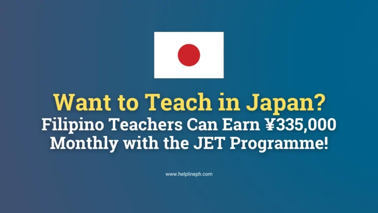 Filipino teachers can earn up to ¥335,000 monthly through the JET Programme in Japan – helplineph.com
