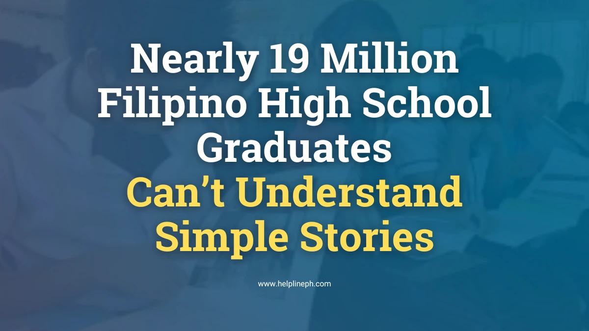 Filipino high school students reading books in a classroom, illustrating the reading comprehension crisis among graduates in the Philippines.