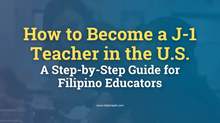 Filipino J-1 teacher in a U.S. classroom with a student