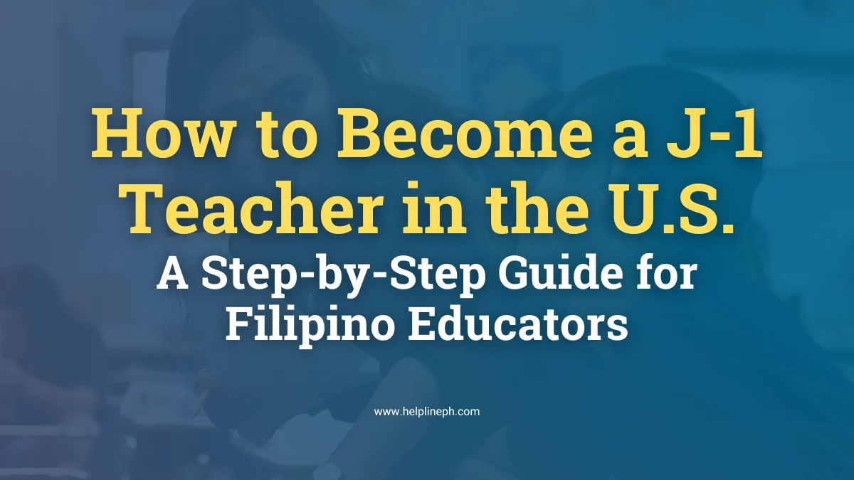 Filipino J-1 teacher in a U.S. classroom with a student