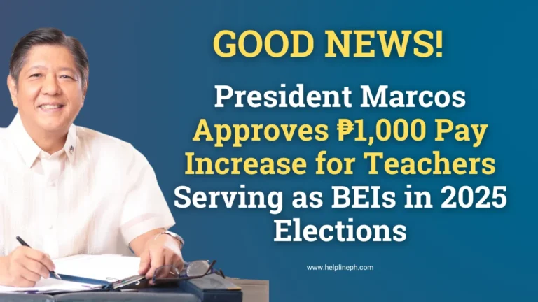 President Ferdinand Marcos Jr. signs approval for ₱1,000 pay increase for BEIs in 2025 elections