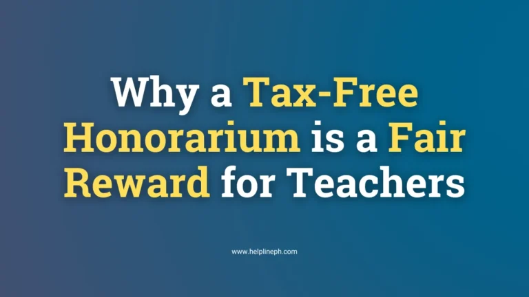 Teachers calling for tax free honorarium during election duty in the Philippines