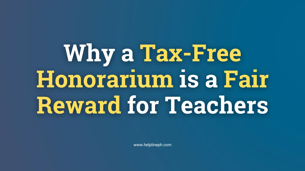 Teachers calling for tax free honorarium during election duty in the Philippines