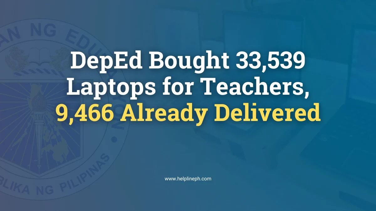 DepEd 2025 laptop delivery showing DepEd logo and laptops for teachers