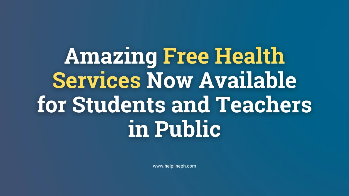 Free health services for students and teachers launched in Philippine public schools by DepEd, DOH, and PhilHealth