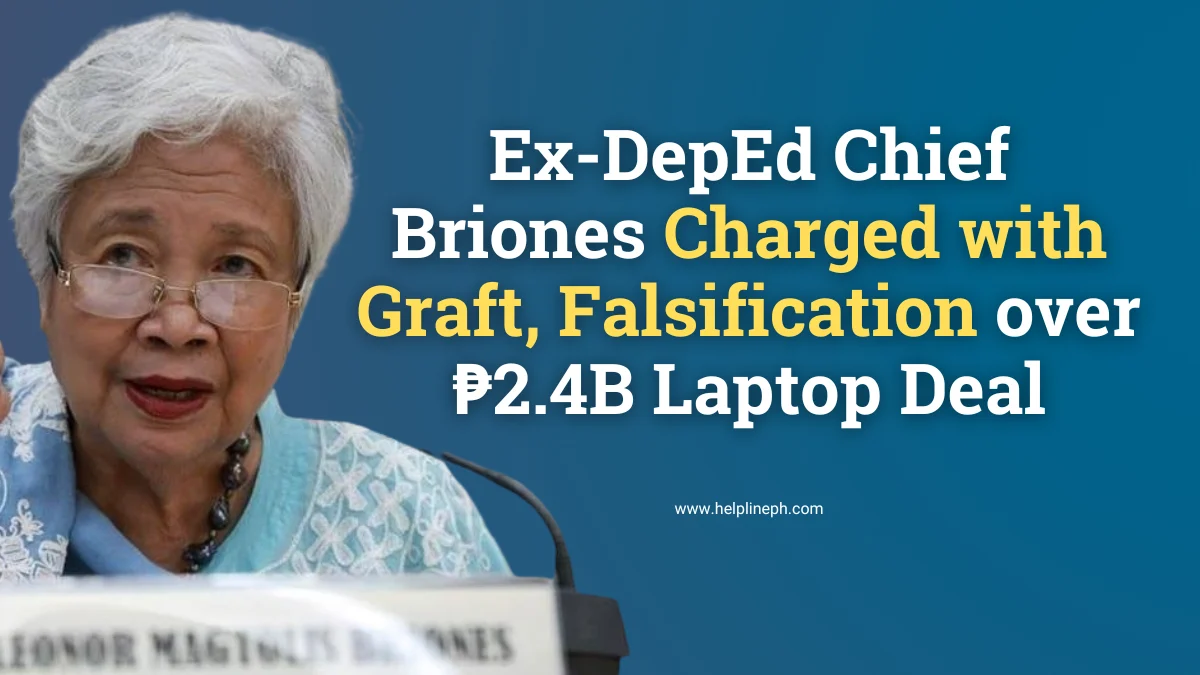 Former DepEd Secretary Leonor Briones charged over overpriced laptop deal – helplineph.com