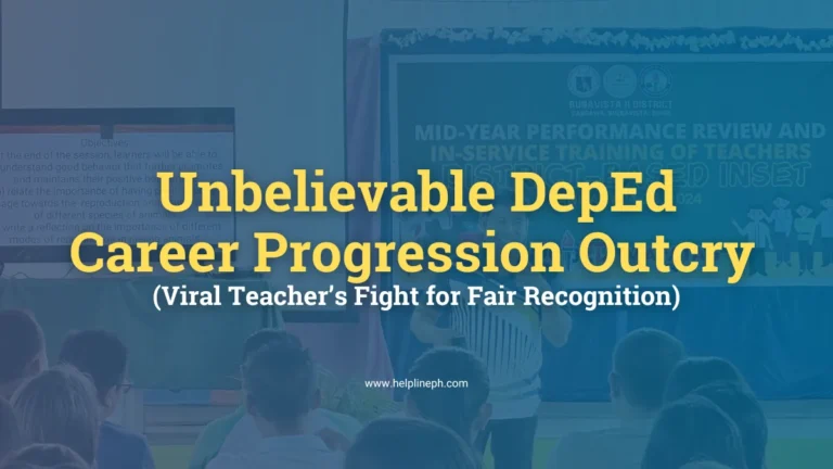 Veteran DepEd teacher during her career-progression struggle featured on HelplinePH.com